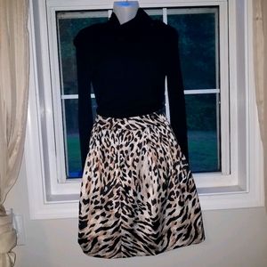 White House black market animal print skirt